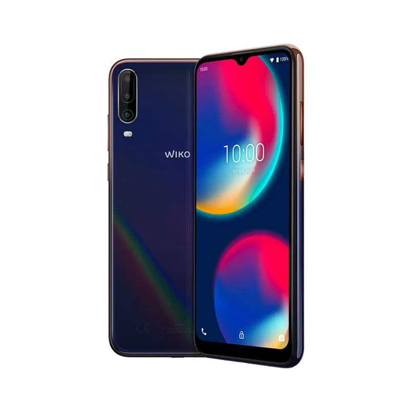 Wiko View 4 violet vu de face et de dos, réparation écran et batterie avec iTelier Lyon, service rapide, pièces d’origine garanties, envoi sécurisé dans toute la France.