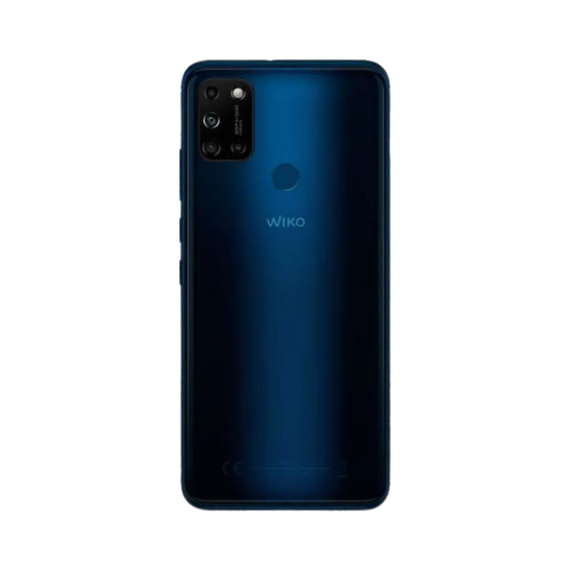 Vue arrière du Wiko View 5 bleu foncé, réparation batterie ou coque arrière avec iTelier Lyon, service en boutique ou par correspondance, pièces garanties.