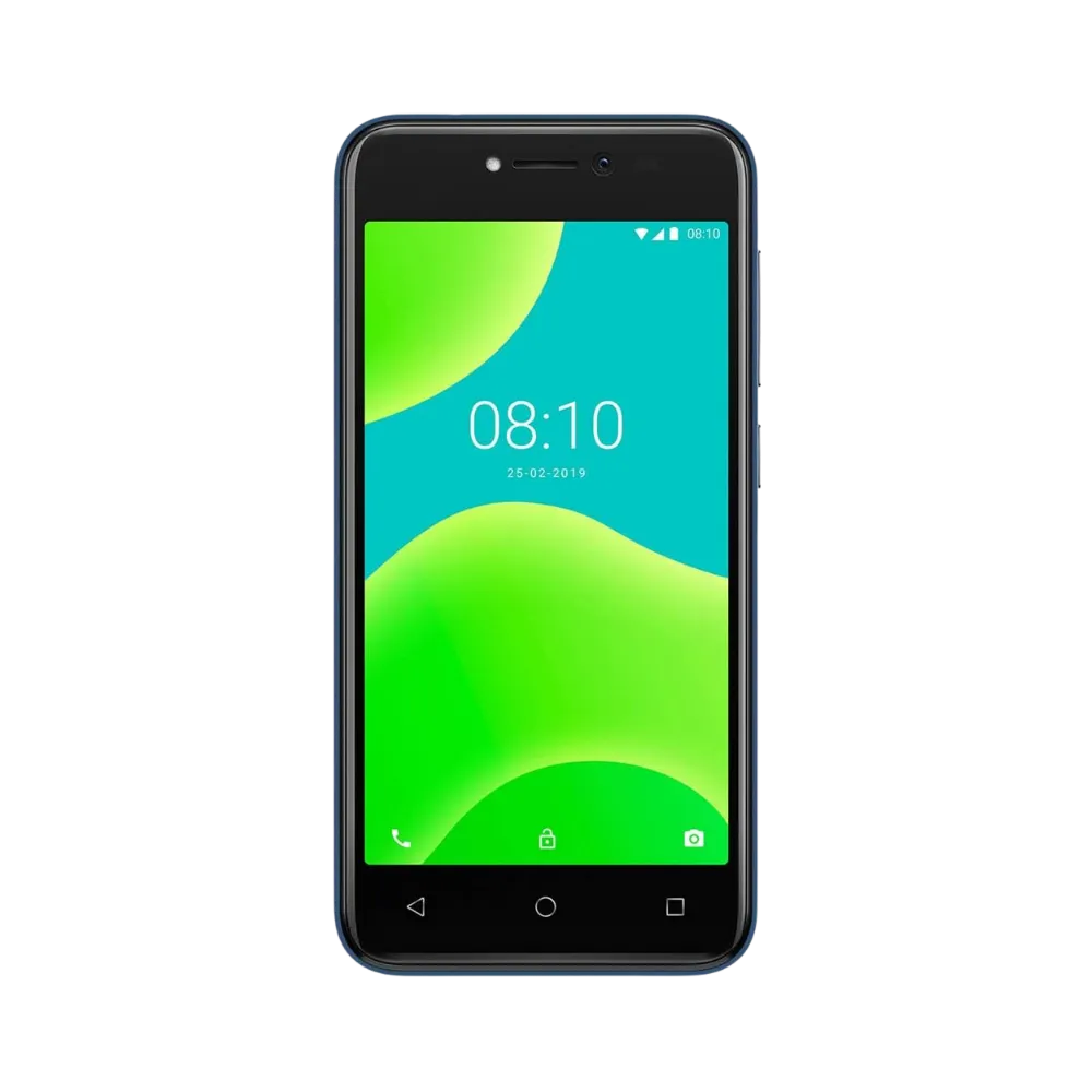 Vue avant du Wiko Y50 bleu, remplacement écran original et diagnostic offert chez iTelier Lyon, réparation express avec pièces garanties un an.