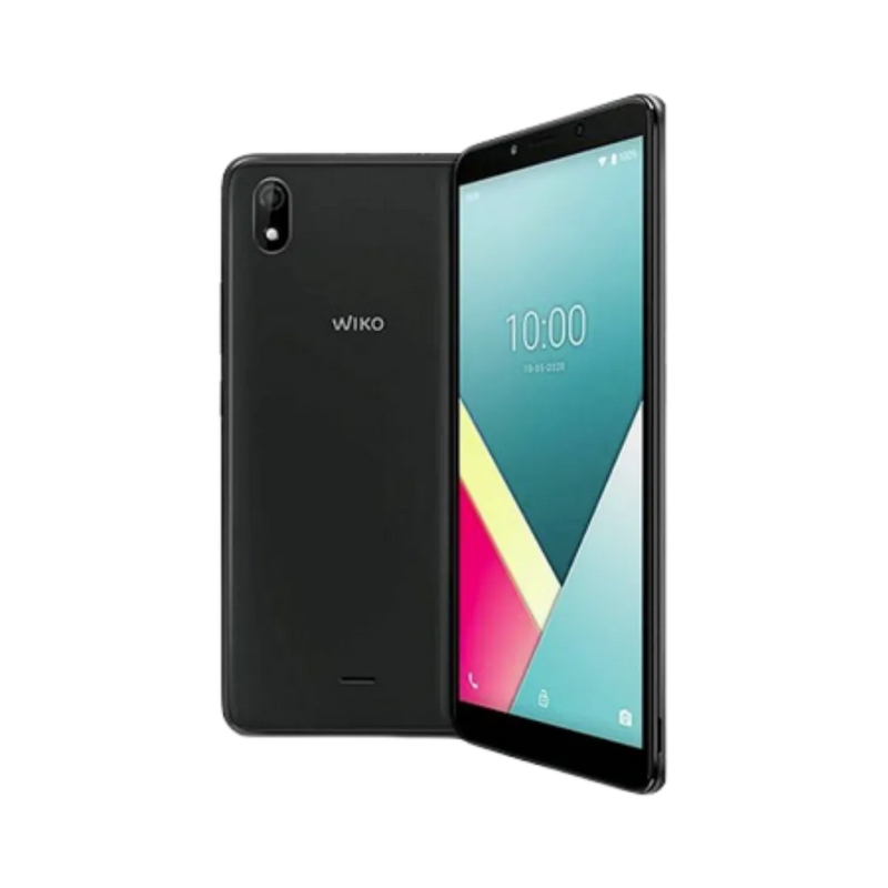 Wiko Y61 noir vu de face et de dos, réparation écran et batterie avec iTelier Lyon, service rapide, pièces d’origine garanties, envoi sécurisé dans toute la France.