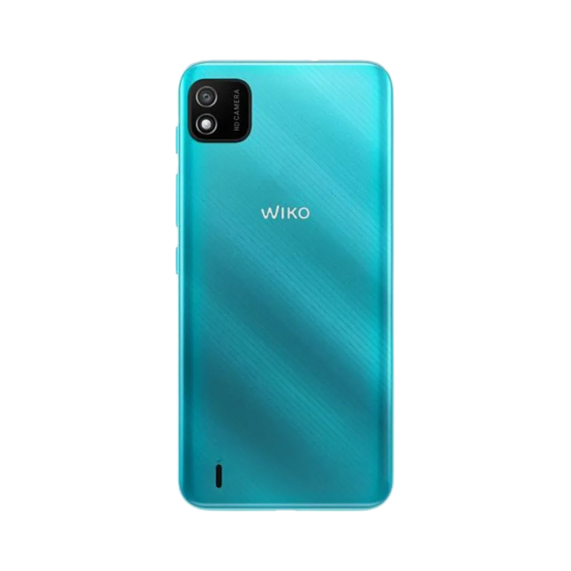 Vue arrière du Wiko Y62 bleu, réparation batterie ou coque arrière avec iTelier Lyon, service en boutique ou par correspondance avec garantie pièces.