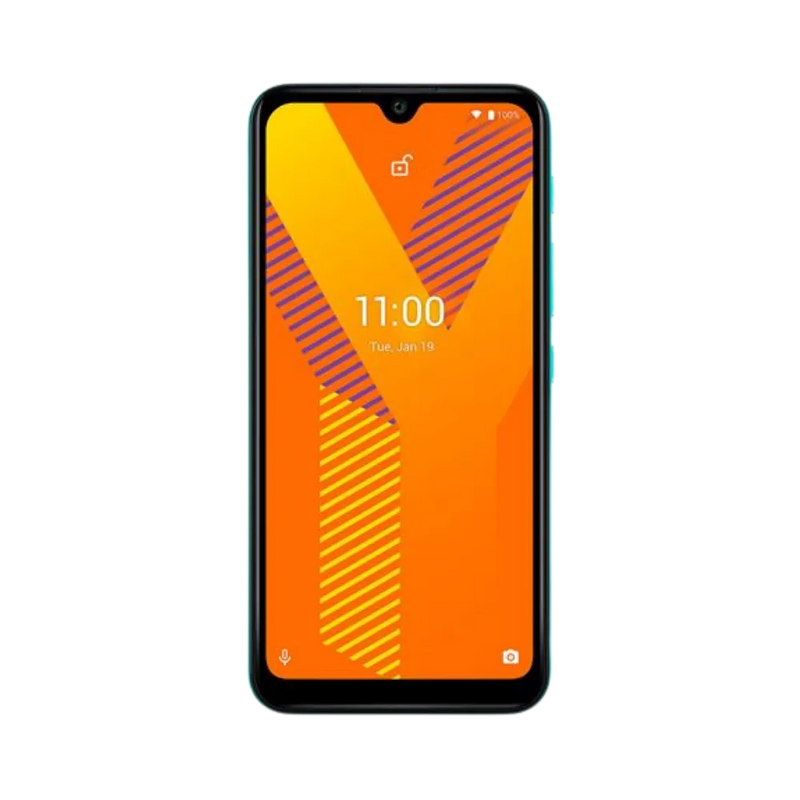 Vue avant du Wiko Y62 bleu, remplacement écran original et diagnostic offert chez iTelier Lyon, réparation express avec pièces garanties un an.