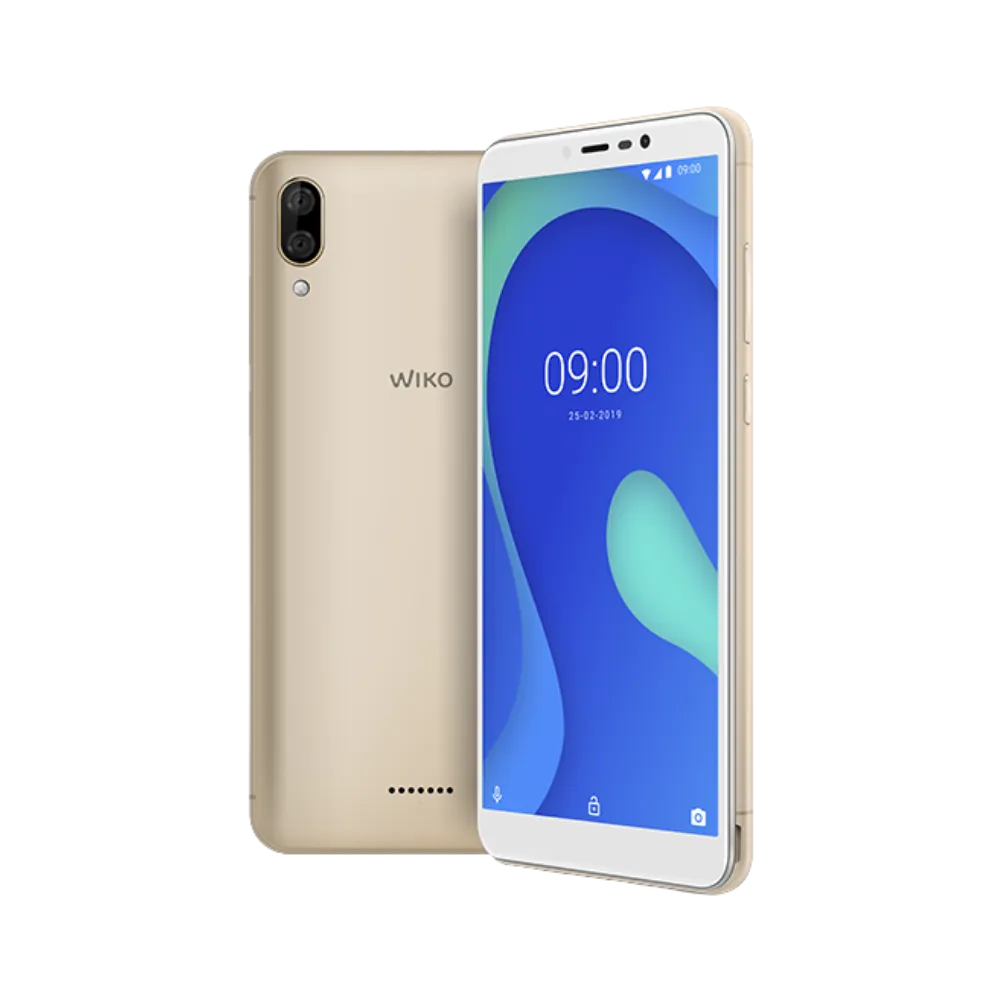 Wiko Y80 doré vu de face et de dos, réparation écran et batterie avec iTelier Lyon, service rapide, pièces d’origine garanties, envoi sécurisé en France.