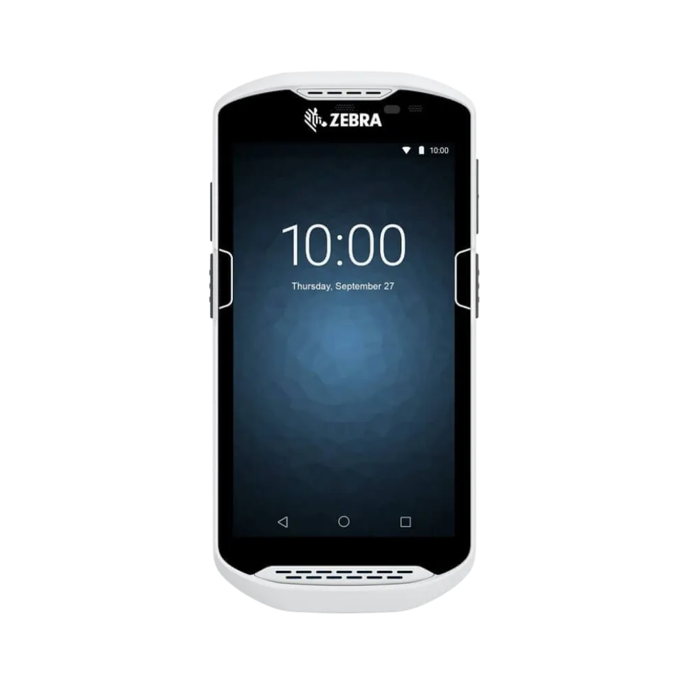 Vue avant Zebra TC510K avec écran allumé. Réparation tactile et diagnostic B2B à Lyon, Villeurbanne ou Meyzieu.