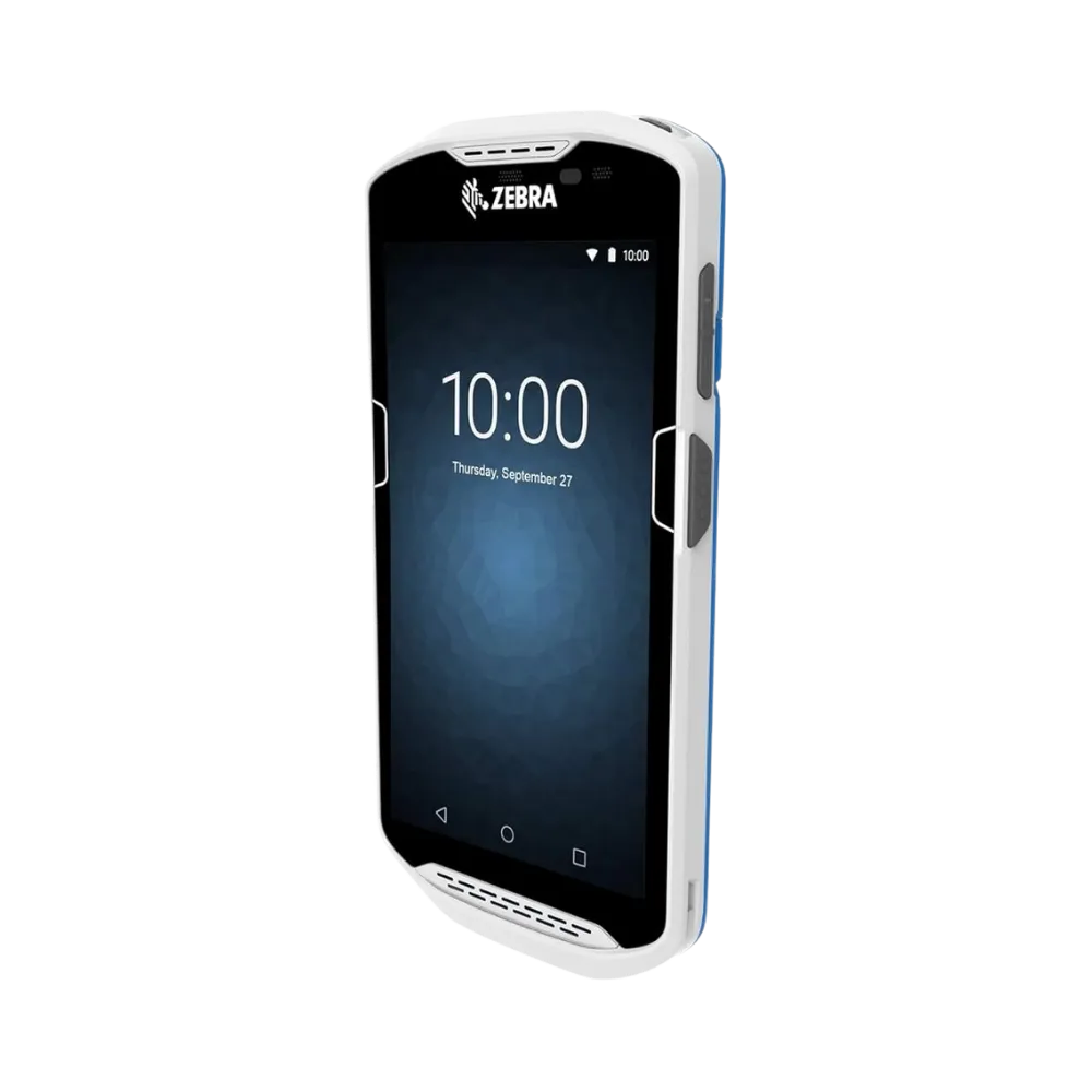 Terminal Zebra TC510K robuste vue en angle. Réparation professionnelle iTelier à Lyon, Dardilly ou Saint-Priest.