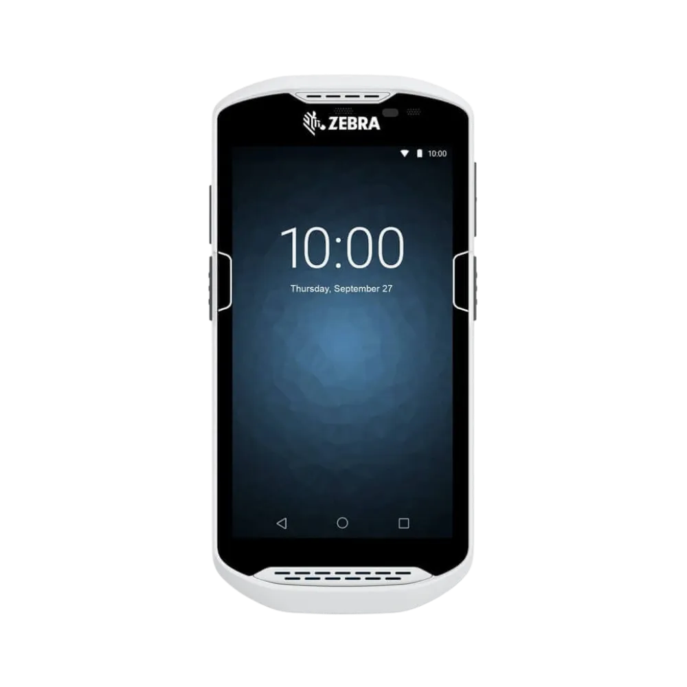 Terminal Zebra TC56 vu de face avec écran allumé. Réparation à Lyon par iTelier pour flottes pros à Dardilly, Champagne-au-Mont-d'Or ou Vaulx-en-Velin.