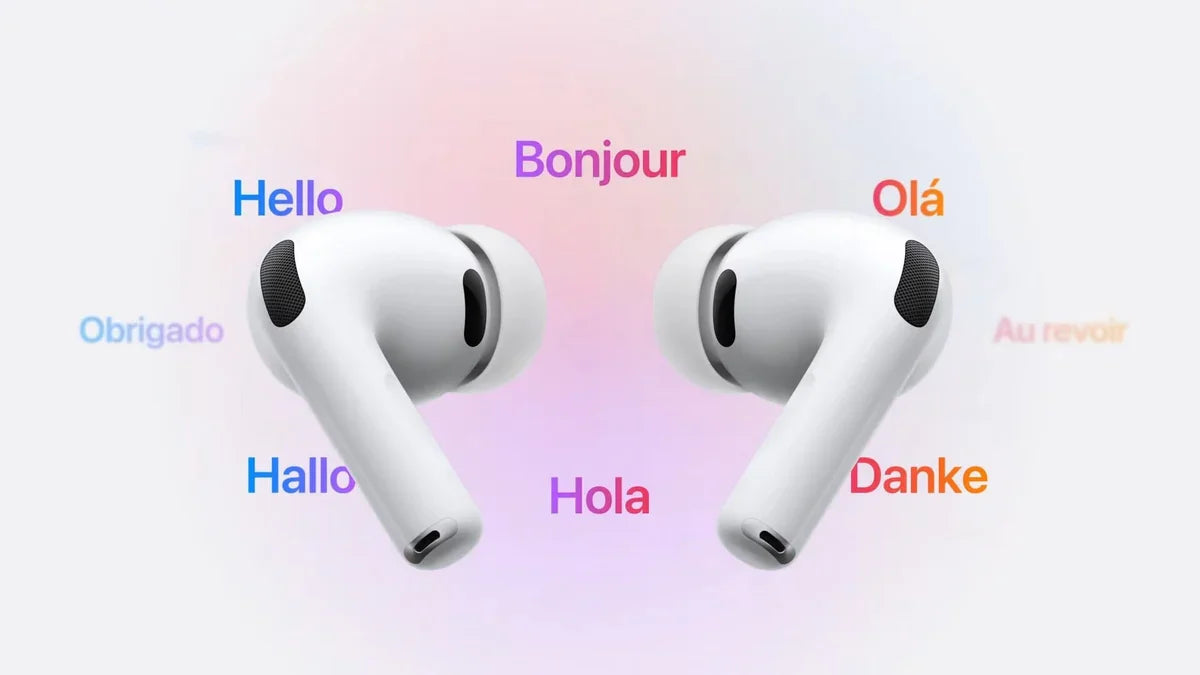  AirPods Pro 3 Apple avec fonction de traduction en temps réel, écouteurs sans fil nouvelle génération annoncés en 2025, interdite en Europe pour raisons légales.