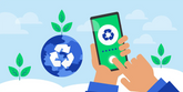 Illustration recyclage smartphone et économie circulaire, prolonger la durée de vie des appareils avec iTelier Lyon entreprise écoresponsable