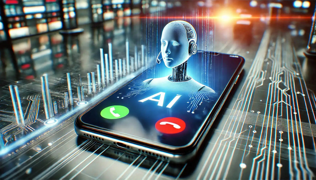 Illustration d’un smartphone avec une IA intégrée représentant l’intelligence artificielle mobile et ses usages quotidiens – iTelier Lyon