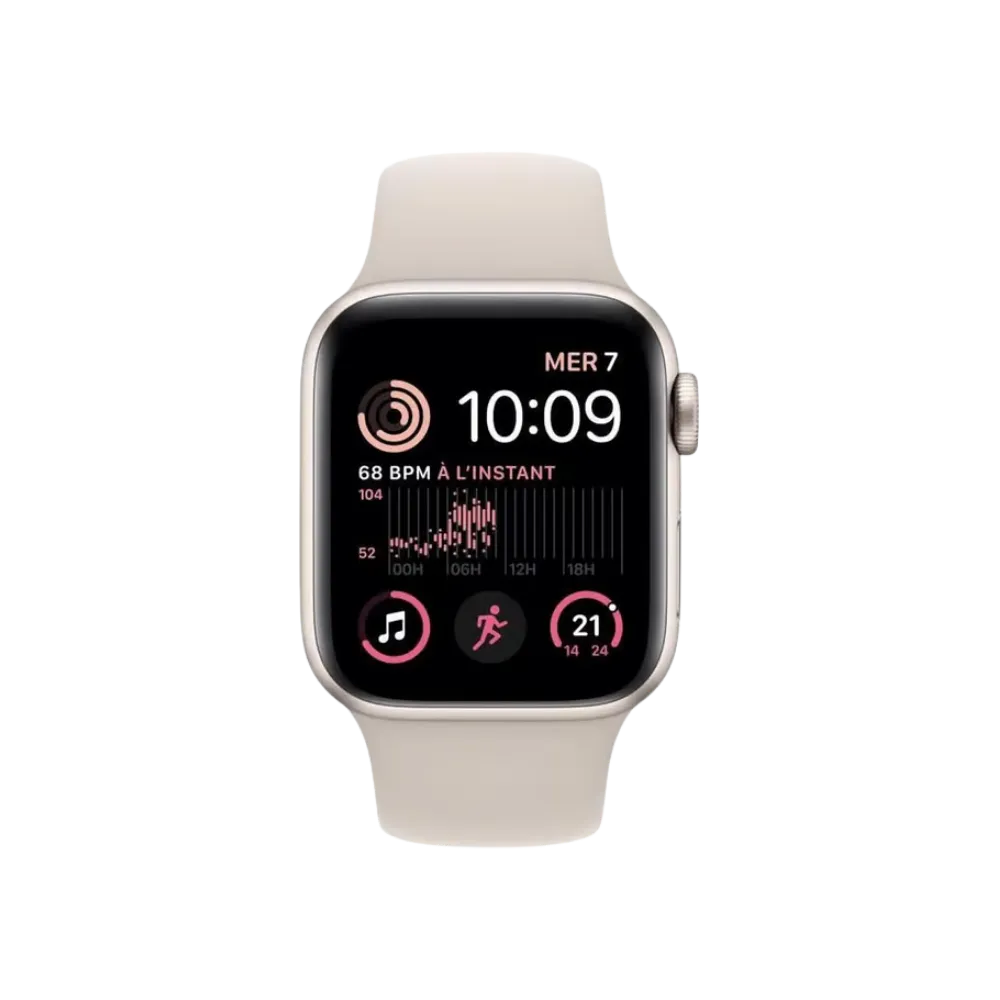 Écran Apple Watch SE 40mm affichant l'application Santé. Réparations complètes chez iTelier à Lyon, Oullins, Grigny ou Neuville-sur-Saône.
