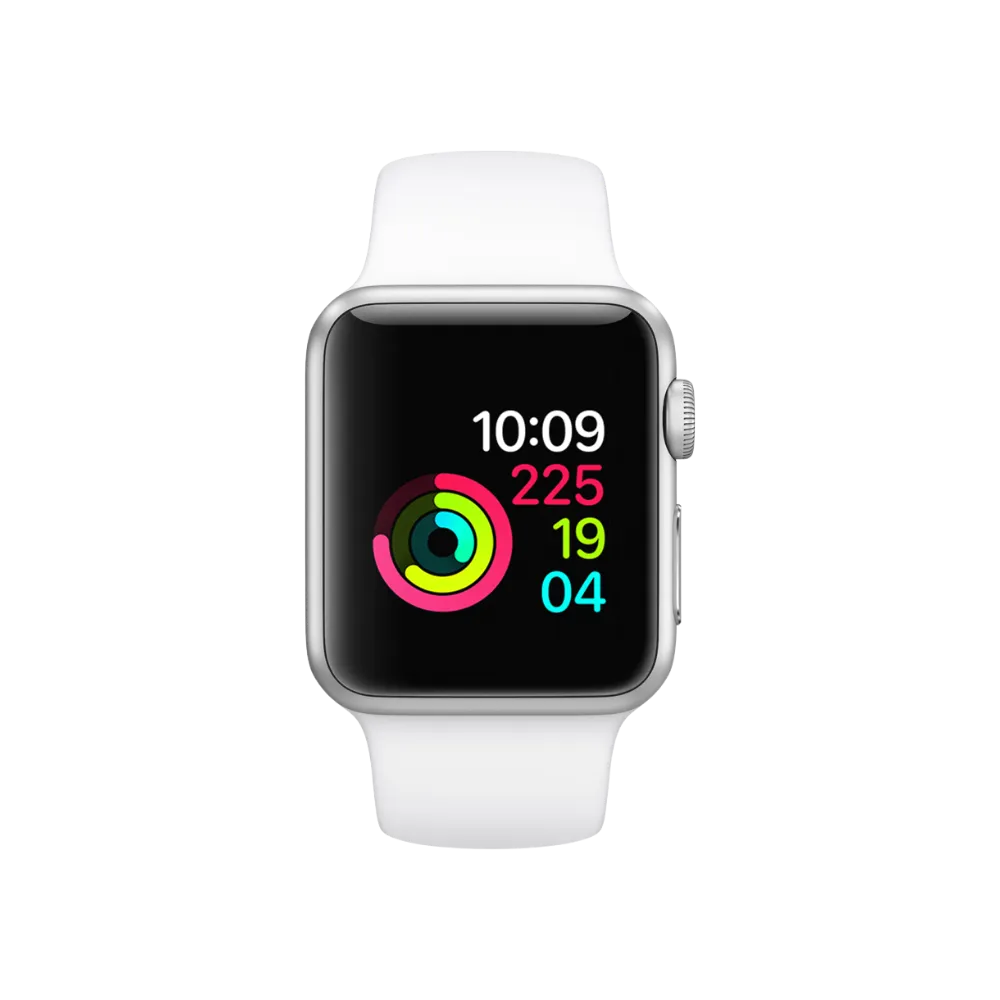 Apple Watch Série 1 38mm vue de face. Réparation rapide à Lyon, Caluire-et-Cuire, Chaponost ou Vaulx-en-Velin avec pièces garanties.