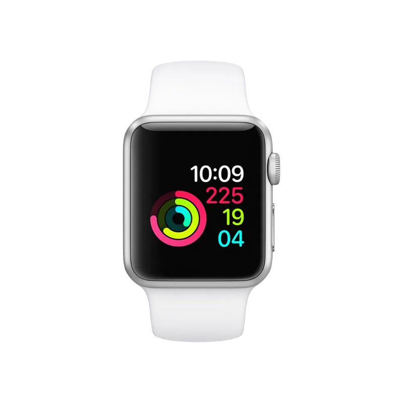 Apple Watch Série 1 38mm vue de face. Réparation rapide à Lyon, Caluire-et-Cuire, Chaponost ou Vaulx-en-Velin avec pièces garanties.