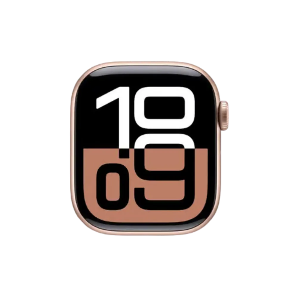Écran Apple Watch Série 10 42mm affichage digital rose. Réparation rapide avec garantie 1 an chez iTelier Lyon – prise en charge aussi à Sainte-Foy-lès-Lyon ou Vaulx-en-Velin.