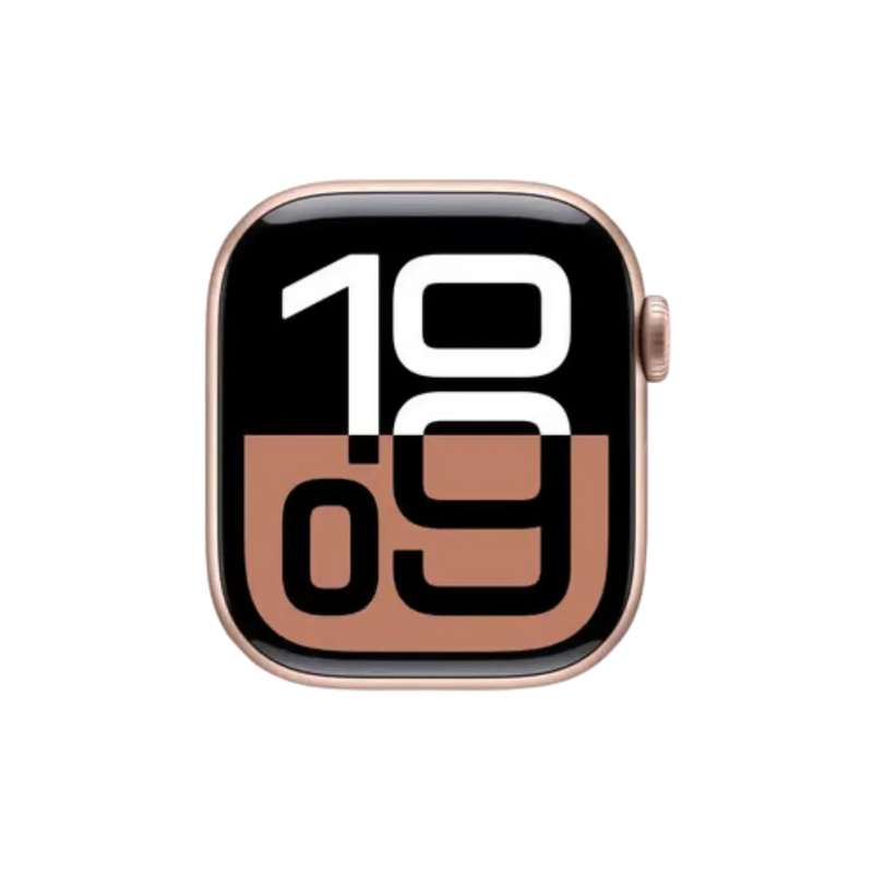Écran Apple Watch Série 10 42mm affichage digital rose. Réparation rapide avec garantie 1 an chez iTelier Lyon – prise en charge aussi à Sainte-Foy-lès-Lyon ou Vaulx-en-Velin.