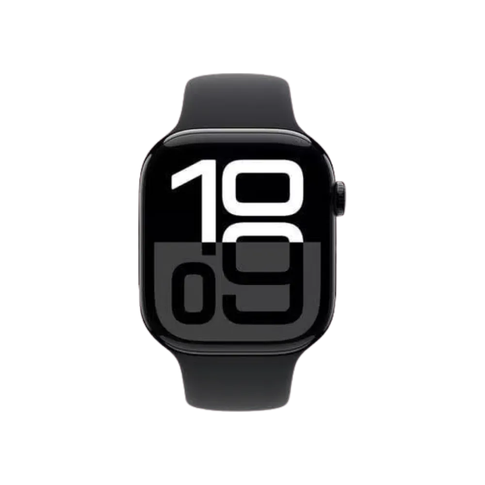 Écran Apple Watch Série 10 46mm en mode digital. iTelier répare votre montre à Lyon, Dardilly, Craponne ou Brignais avec garantie 12 mois.
