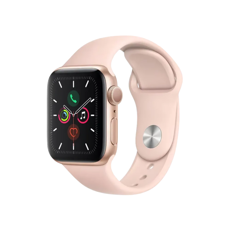Apple Watch Série 5 40mm boîtier or rose. Réparation écran cassé, batterie usée, bouton défectueux ou cache arrière chez iTelier à Lyon, Tassin-la-Demi-Lune, Saint-Cyr-au-Mont-d'Or.