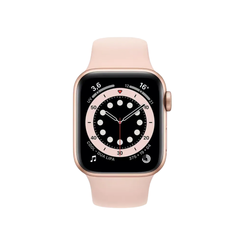 Apple Watch Série 6 40mm cadran rose gold. Réparation écran, remplacement bouton, cache arrière et batterie chez iTelier à Villeurbanne, Craponne, Tassin, Rillieux-la-Pape.