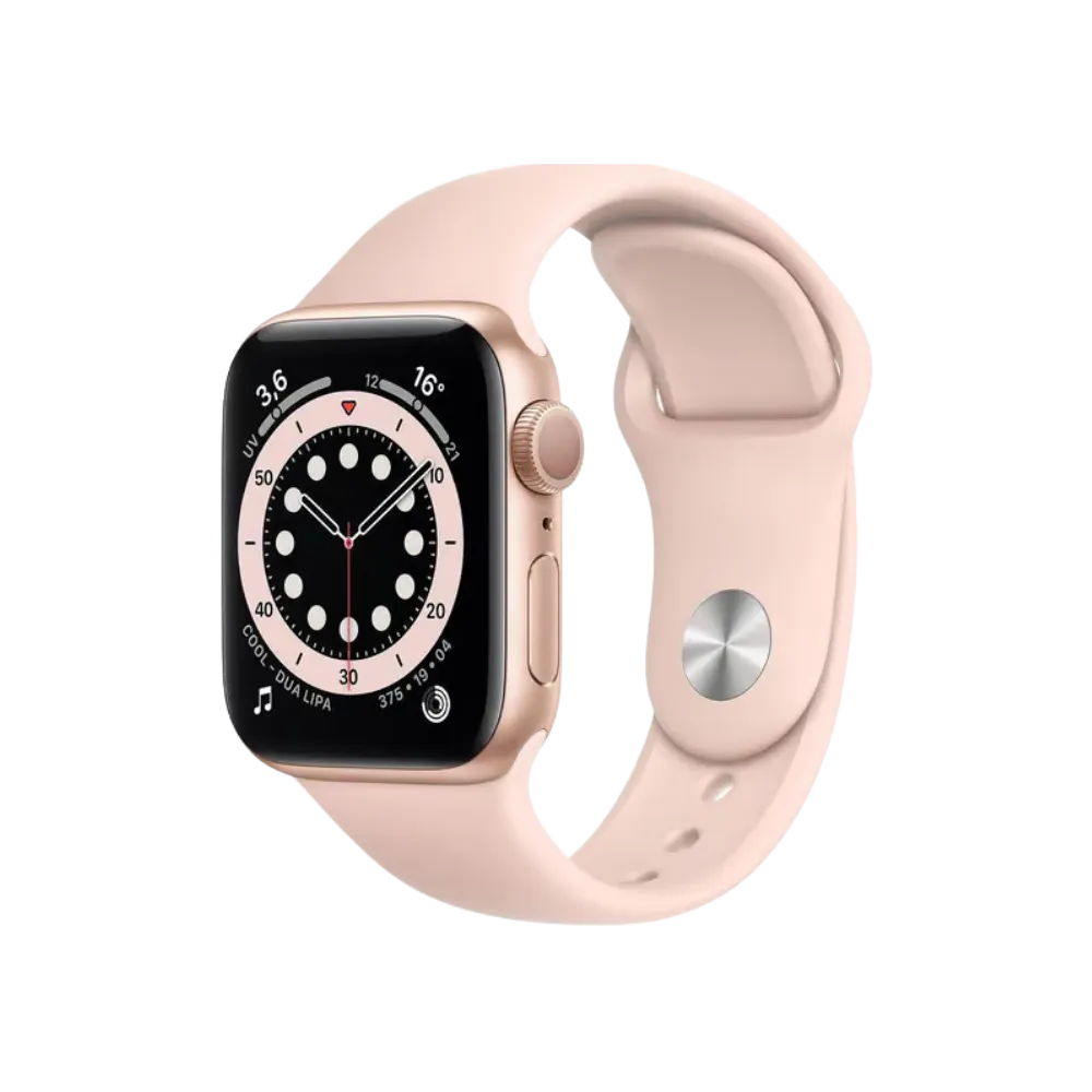 Apple Watch Série 6 40mm boîtier rose. Réparation écran cassé, batterie défectueuse, boutons et cache arrière avec iTelier à Lyon, Oullins, Francheville, Bron.