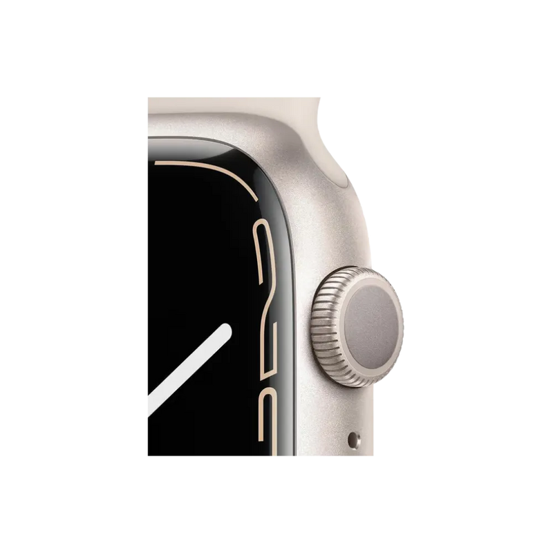 Bouton latéral Apple Watch Série 7 41mm. Réparations écran, batterie, bouton et cache arrière chez iTelier Lyon – Villeurbanne, Vaulx-en-Velin, Saint-Priest.