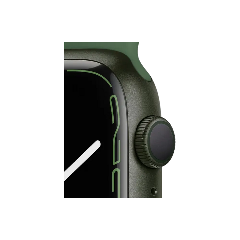 Détail bouton latéral Apple Watch Série 7 45mm. Réparations iTelier Lyon – bouton, batterie, écran, cache arrière – Caluire-et-Cuire, Meyzieu, Givors.