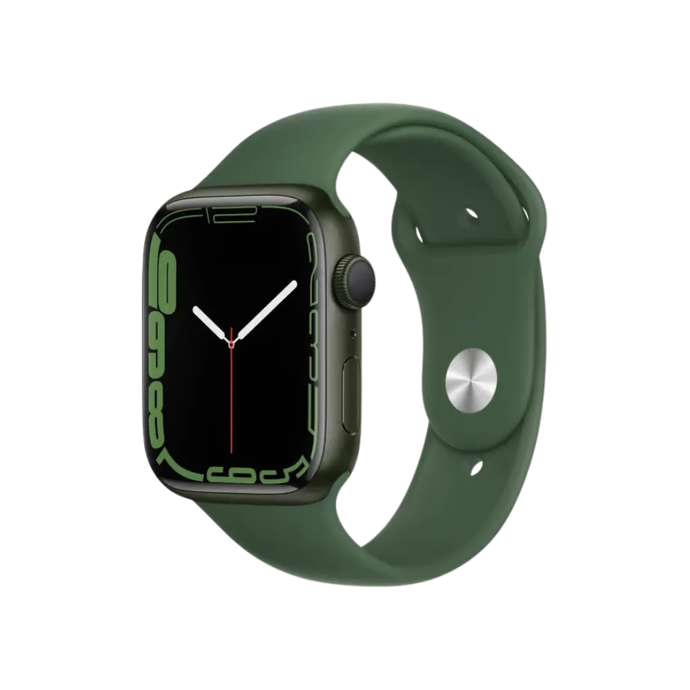 Apple Watch Série 7 45mm boîtier vert foncé. Réparation écran, batterie, boutons et cache arrière chez iTelier Lyon, Sainte-Foy-lès-Lyon, Brignais, Tassin-la-Demi-Lune.