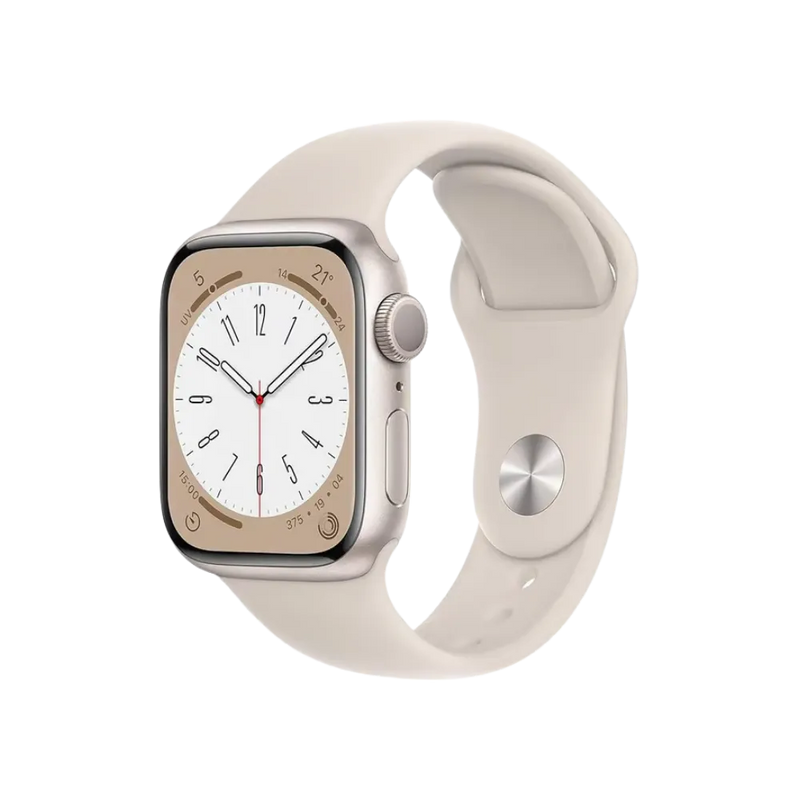 Apple Watch Série 8 41mm avec boîtier acier. Réparation écran, batterie, boutons et cache arrière chez iTelier à Lyon, Oullins, Bron, Champagne-au-Mont-d’Or – garantie 12 mois.