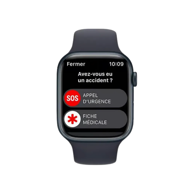 Apple Watch Série 8 45mm écran allumé. Réparation rapide chez iTelier à Lyon, Tassin, Saint-Genis-Laval, Sainte-Foy-lès-Lyon – pièces garanties 12 mois.