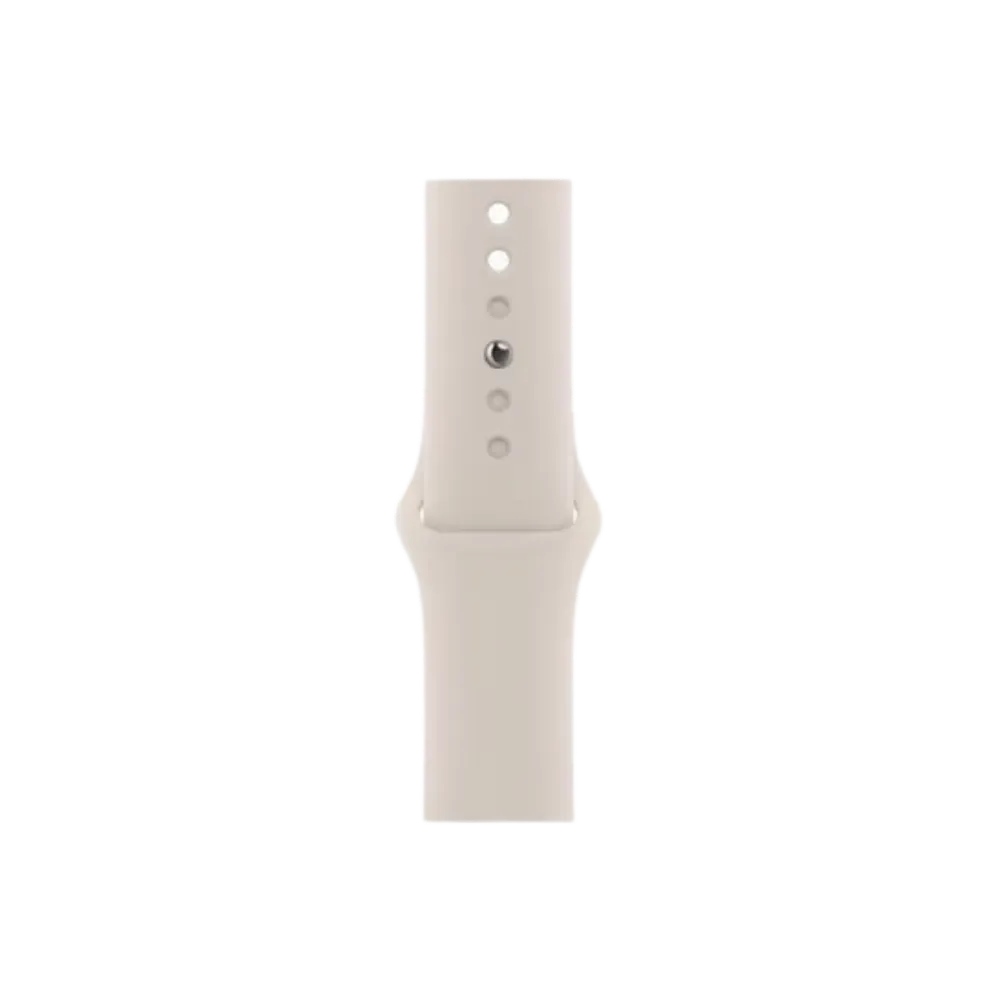 Bracelet et boîtier Apple Watch Série 9 41mm beige. Réparation boutons, cache arrière ou batterie chez iTelier à Lyon, Oullins, La Mulatière, Décines – prise en charge rapide.