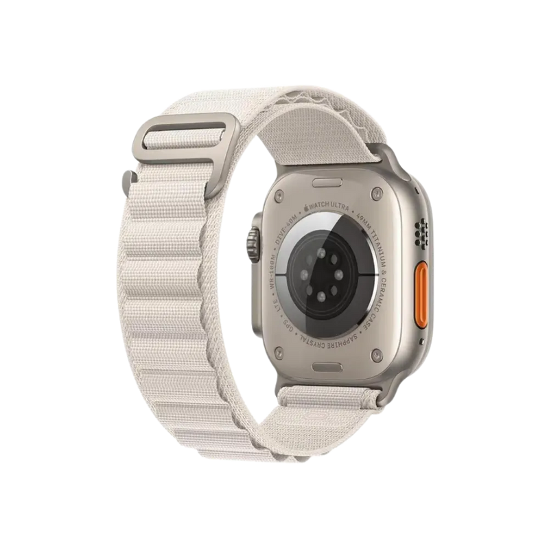 Vue arrière boîtier Apple Watch Ultra 49mm avec capteurs. Réparation iTelier à Lyon, Meyzieu, Sainte-Foy-lès-Lyon ou Givors.