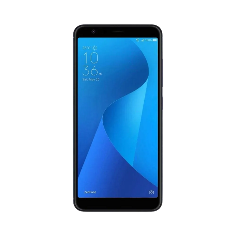 Vue avant Asus Zenfone Max Pro M1 noir, remplacement vitre et dalle LCD originale chez iTelier Lyon, diagnostic offert, réparation express et fiable partout en France.