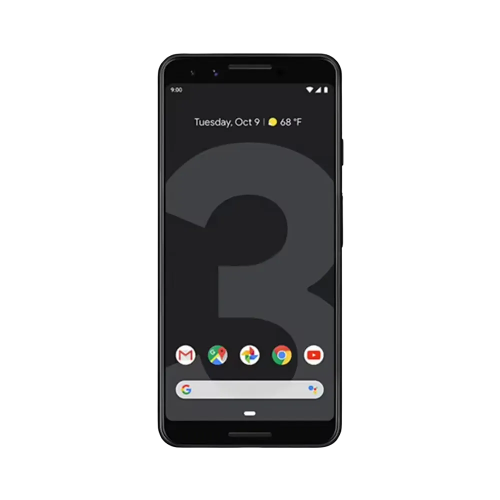 Pixel 3 avec écran allumé et fond sombre. Réparation dalle OLED, tactile HS ou écran noir chez iTelier Lyon. Diagnostic gratuit, intervention rapide et sécurisée.