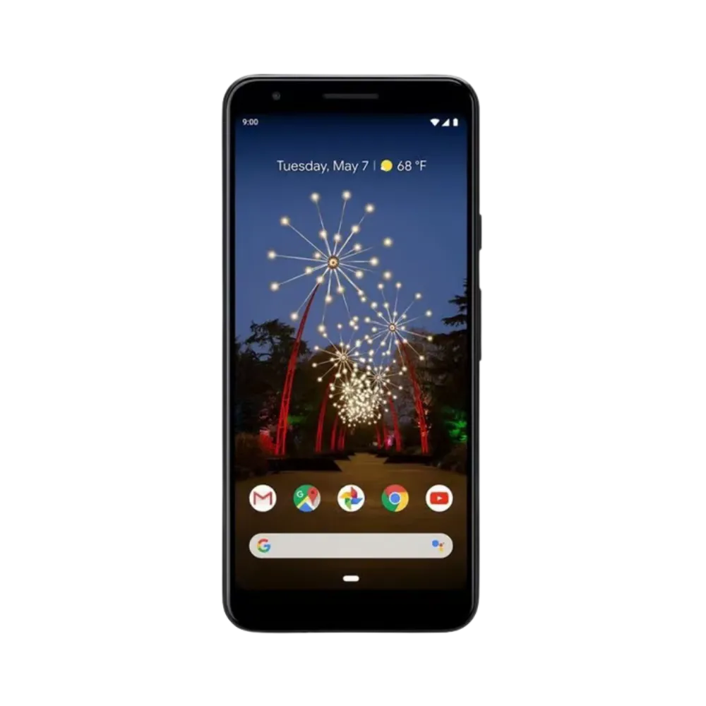 Écran du Pixel 3a allumé avec fond nuit. Réparation dalle OLED, écran noir ou tactile HS par iTelier Lyon. Prise en charge en boutique ou par envoi sécurisé.