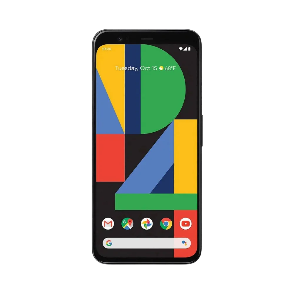 Écran du Pixel 4 allumé avec interface colorée. Réparation dalle OLED, écran noir ou tactile défectueux chez iTelier Lyon. Diagnostic offert, service express en boutique ou à distance.