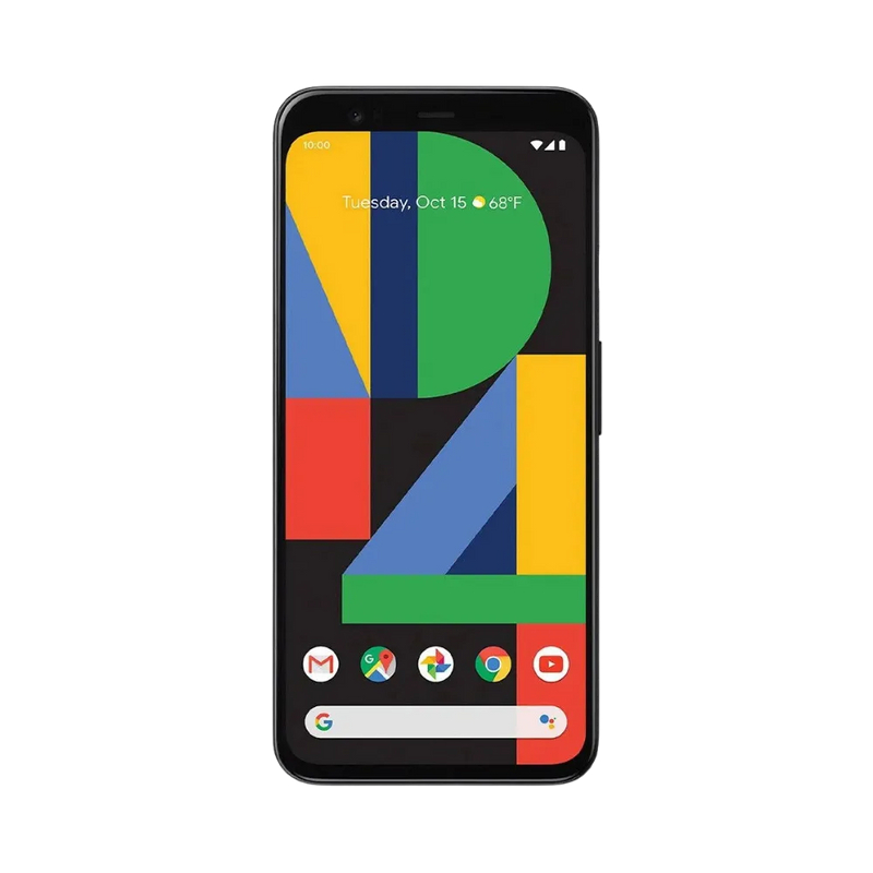 Écran du Pixel 4 allumé avec interface colorée. Réparation dalle OLED, écran noir ou tactile défectueux chez iTelier Lyon. Diagnostic offert, service express en boutique ou à distance.