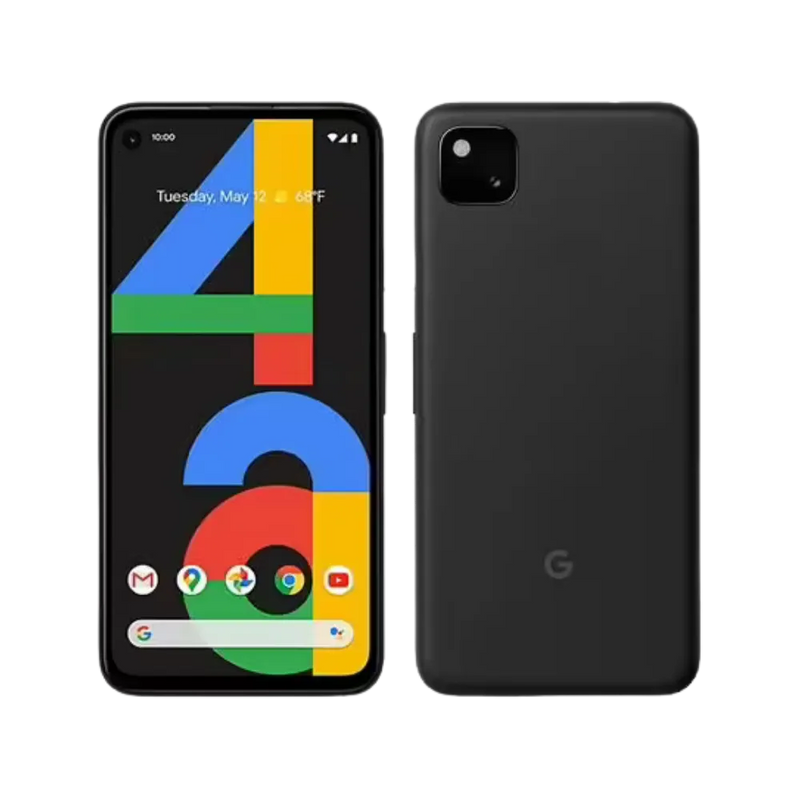 Double vue du Pixel 4a 4G dans une fiche produit. Réparation complète : écran, batterie, appareil photo ou coque. iTelier Lyon assure un service sécurisé et garanti.
