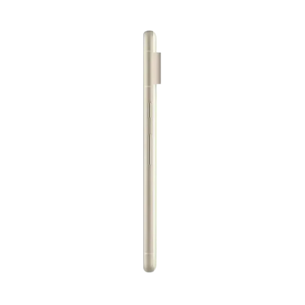 Profil latéral du Pixel 7 en finition claire. Réparation écran, châssis, bouton ou port de charge par les techniciens iTelier Lyon. Prise en charge rapide en boutique ou à distance.