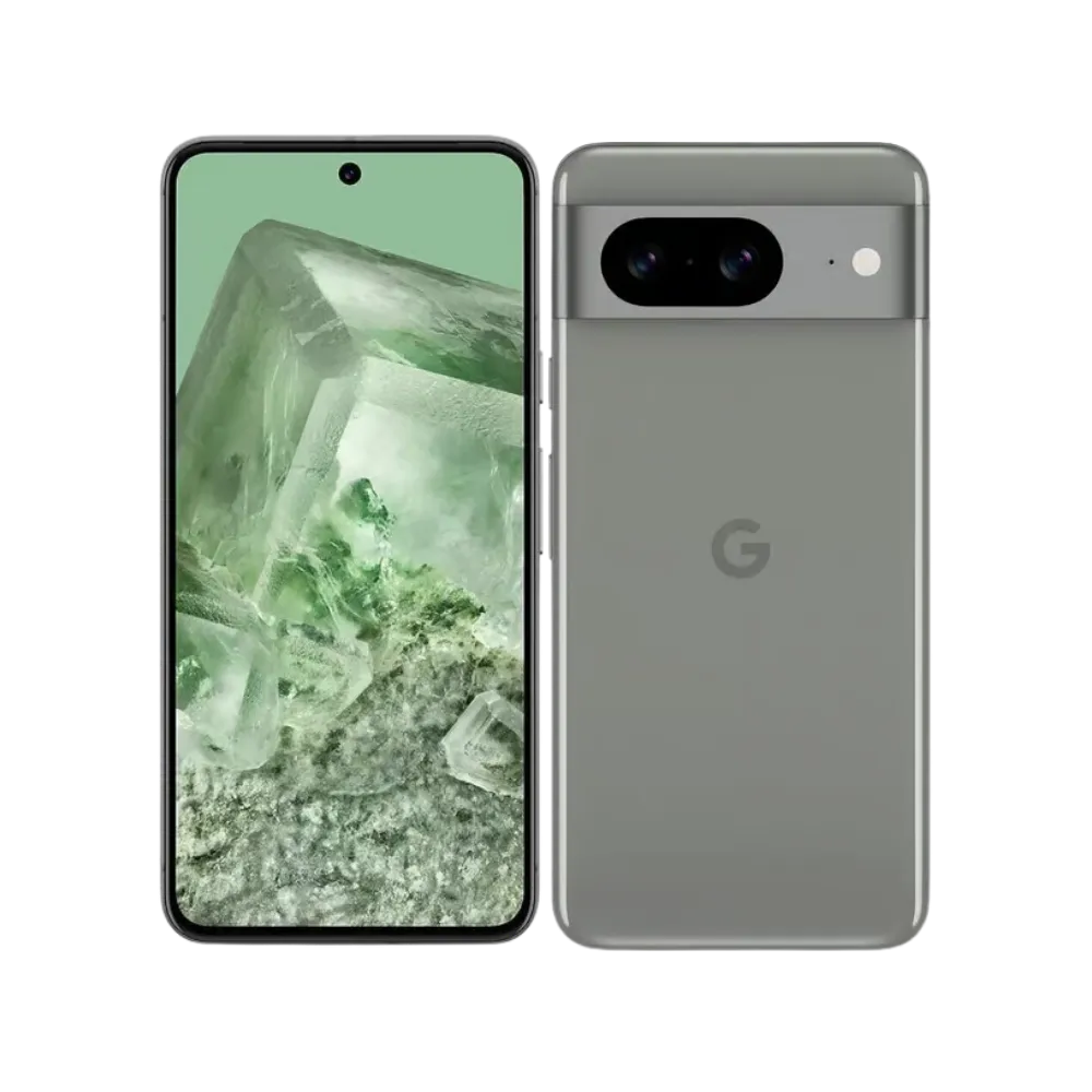 Double vue du Pixel 8 dans la fiche produit. Réparation rapide et fiable chez iTelier Lyon : écran, batterie, connecteurs. Prise en charge en boutique ou par envoi.