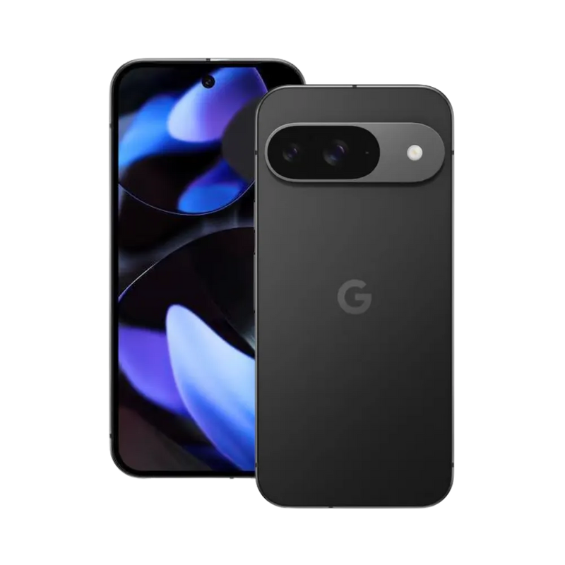 Angle arrière 3/4 du Pixel 9 noir, montrant la qualité de finition. Réparation rapide avec pièces garanties chez iTelier Lyon. Envoi depuis Bron, Dijon, Lyon 4, Francheville ou toute la France.