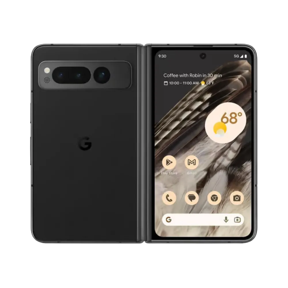 Vue face et dos du Google Pixel Fold ouvert, pris en charge chez iTelier Lyon pour réparation d’écran ou batterie. Diagnostic gratuit, envoi depuis Villeurbanne, Francheville, Grenoble, Toulouse ou toute autre ville française.
