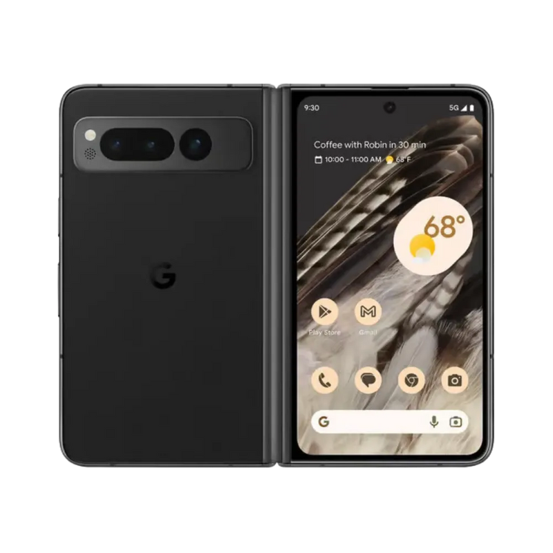 Vue face et dos du Google Pixel Fold ouvert, pris en charge chez iTelier Lyon pour réparation d’écran ou batterie. Diagnostic gratuit, envoi depuis Villeurbanne, Francheville, Grenoble, Toulouse ou toute autre ville française.