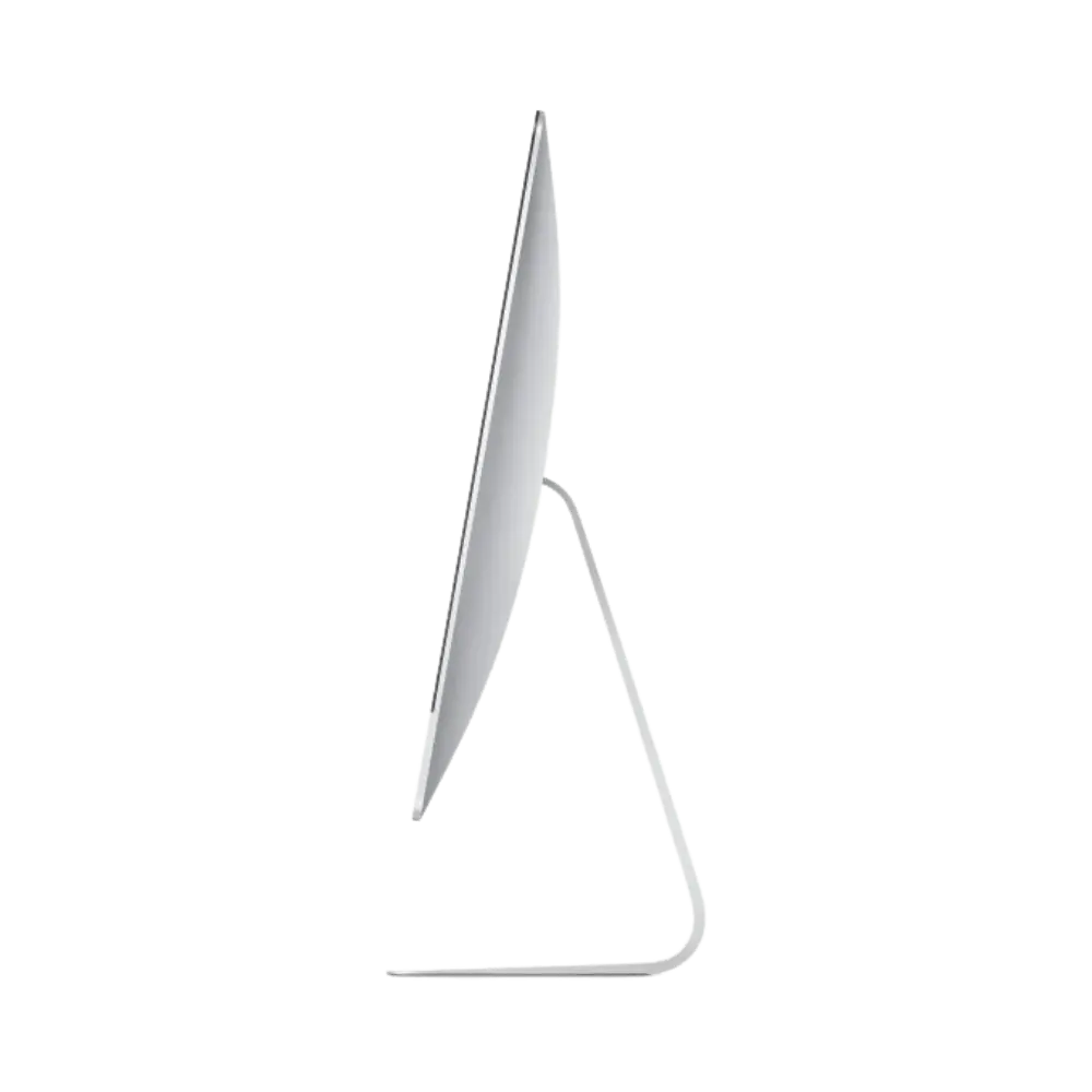 Profil fin de l’iMac Retina 5K 27 pouces A1419. Réparation rapide à Lyon : SSD, écran, ports ou composants internes. Service iTelier professionnel et sécurisé.