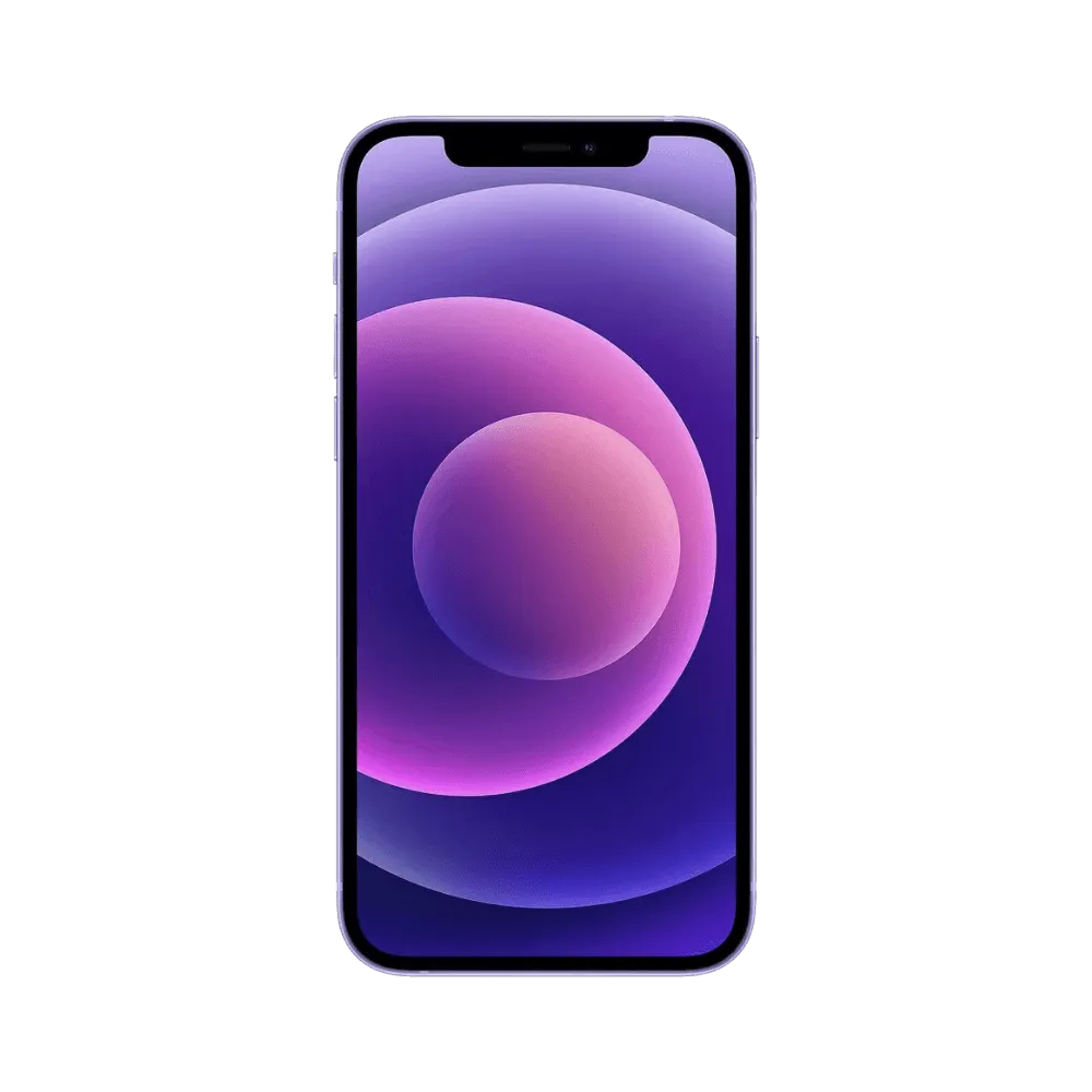 Écran OLED Super Retina de l’iPhone 12 mini violet. Vitre fissurée ou tactile HS ? Réparation rapide chez iTelier à Lyon avec pièces garanties.
