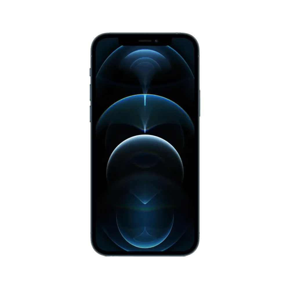 Écran OLED Super Retina de l’iPhone 12 Pro bleu. Réparation écran fissuré ou affichage défectueux à Lyon chez iTelier. Diagnostic gratuit.