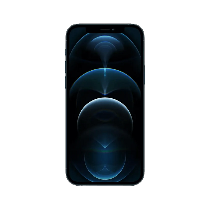 Écran OLED Super Retina de l’iPhone 12 Pro bleu. Réparation écran fissuré ou affichage défectueux à Lyon chez iTelier. Diagnostic gratuit.