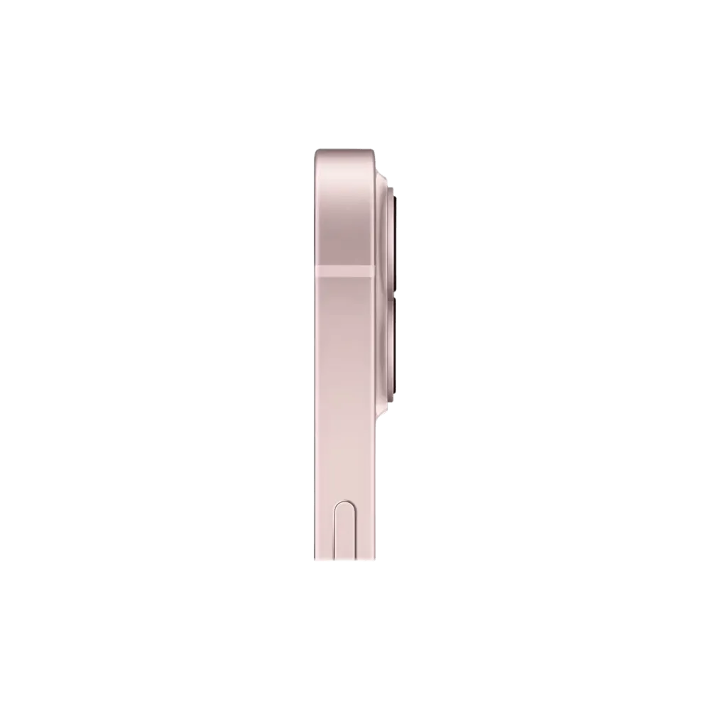 Profil ultra fin de l’iPhone 13 rose. Réparation châssis, boutons latéraux ou écran abîmé chez iTelier à Lyon et environs.