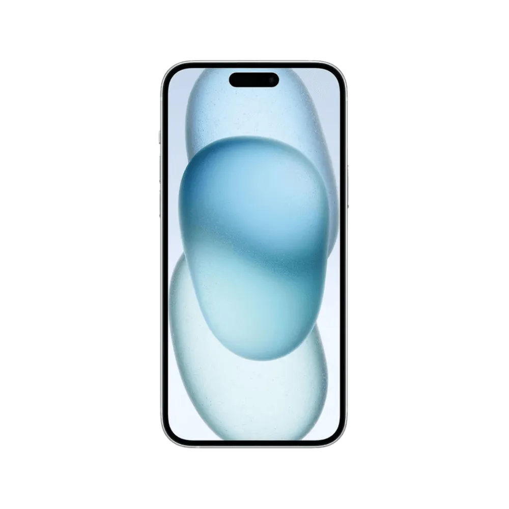Écran avant de l’iPhone 15 Plus blanc. Remplacement OLED ou vitres cassées chez iTelier à Lyon, Saint-Priest ou Dardilly.