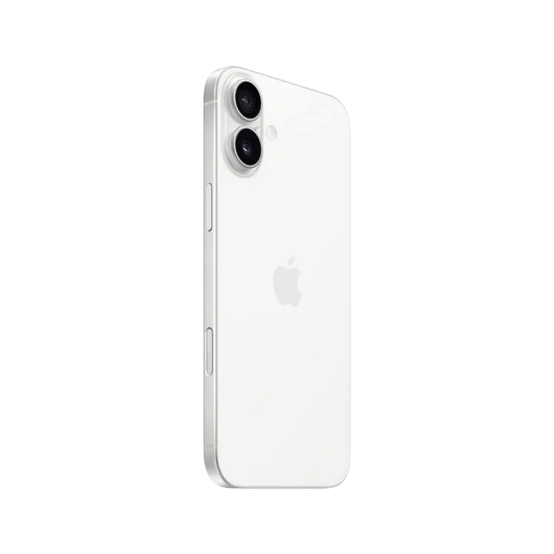 Dos blanc de l’iPhone 16 Plus. Remplacement vitre arrière cassée à Lyon, Francheville ou Caluire-et-Cuire.