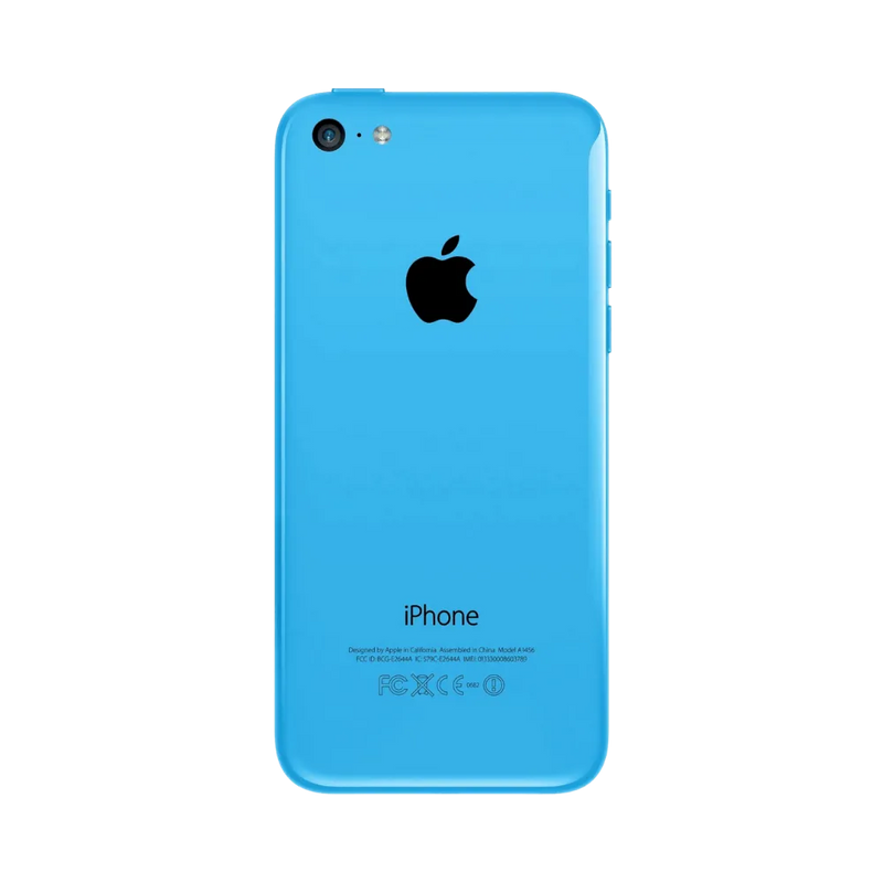 Vue arrière de l’iPhone 5C bleu. Réparation écran ou batterie chez iTelier à Lyon. Prise en charge rapide, pièces garanties. Service pro et écologique.