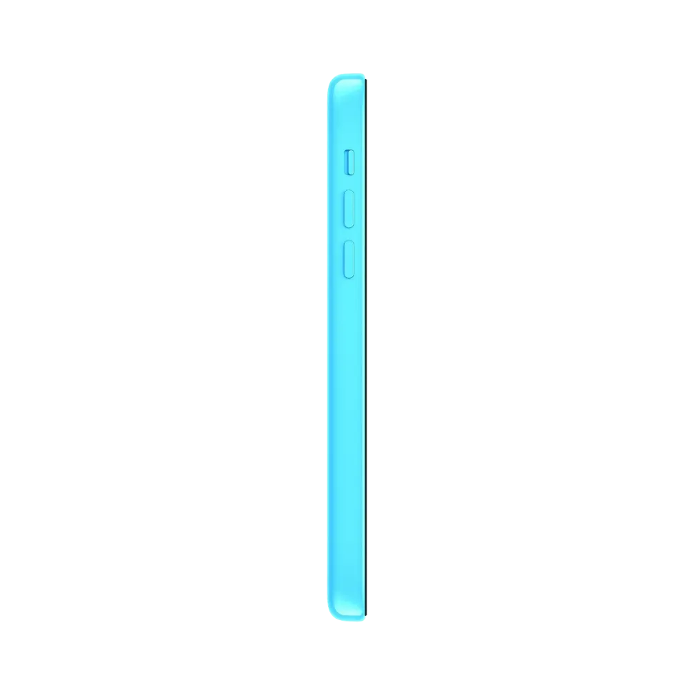 Profil fin de l’iPhone 5C bleu. Réparation rapide chez iTelier à Lyon ou par envoi. Garantie 12 mois sur les pièces. Paiement après réparation.