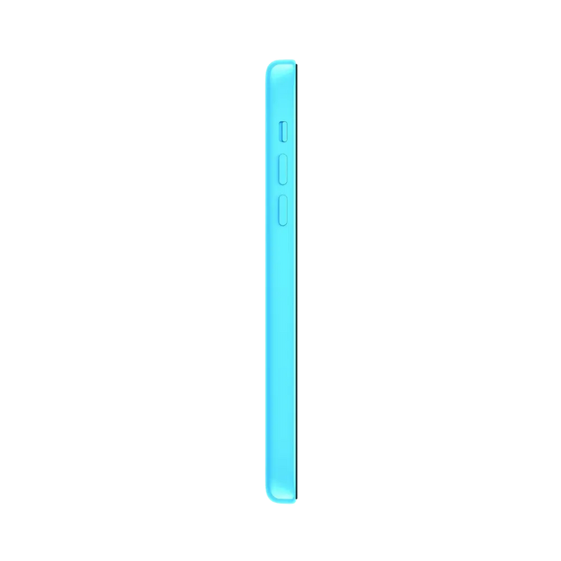 Profil fin de l’iPhone 5C bleu. Réparation rapide chez iTelier à Lyon ou par envoi. Garantie 12 mois sur les pièces. Paiement après réparation.